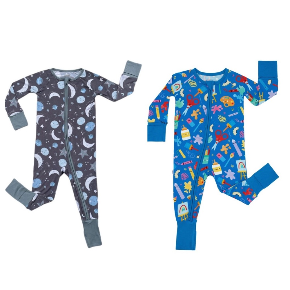 Little Sleepies 18-24mo lot: Blue To the Moon & Back // Make & Create